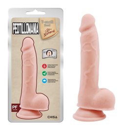 Dildo wyginane elastyczne penis przyssawka 19cm T-skin Real