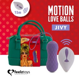 Wibrujące kulki gejszy w kształcie stożka, FeelzToys - Remote Controlled Motion Love Balls Jivy